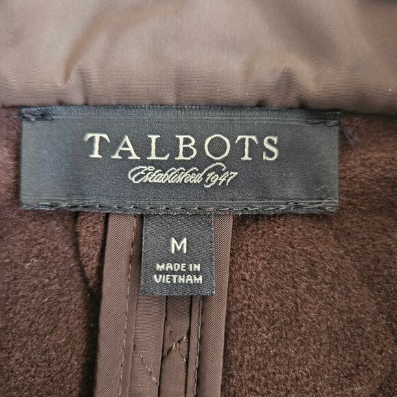 Talbots Brown Quilted Vest, Plush Interior, Sz M - Picture 6 of 8